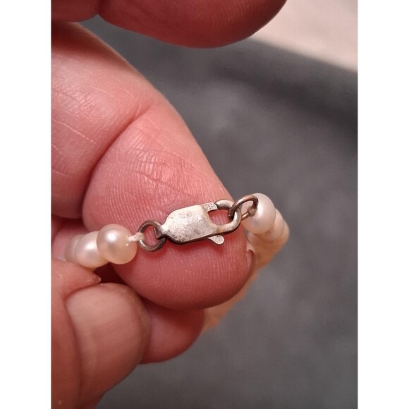 Vintage Genuine Pearl Sterling Bracelet - Picture 5 of 5